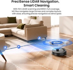 Lefant Lidar Robot Vacuum And Mop Combo75-Days Self-Emptying6000Pa Powerful