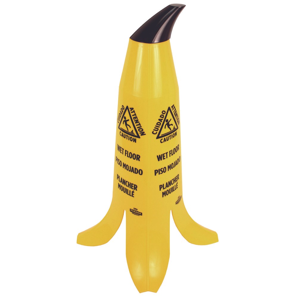 Impact® Banana Wet Floor Cones, 11 x 11.15 x 23.25, Yellow/Brown/Black