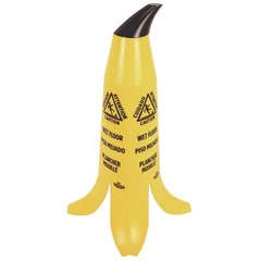Impact® Banana Wet Floor Cones, 11 x 11.15 x 23.25, Yellow/Brown/Black