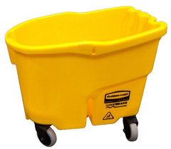 Rubbermaid Commercial WaveBrake 35 Qt Side Press Mop Bucket Wringer Yellow NEW