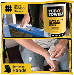 Tub O Towels TW90 Heavy-Duty 10″ x 12″ Size 90 Count (Pack of 1)