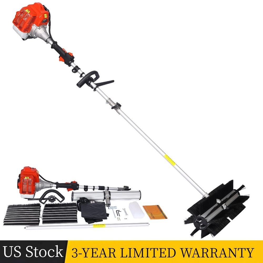 24×9″ 52CC 2 STROKE GASOLINE POWERED SNOW SWEEPER DRIVEWAY LAWNS SNOW CLEAN EPA