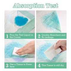 Disposable Underpads with Adhesive Tapes 23” X 36” 23X36（40Pcs）, Green