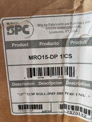 1 ROLL – Brady MRO15-DP Sorbents, 24 Gal (Us), 15 In X 150 Ft, Universal, Gray
