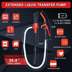 Portable Battery Powered Gas Transfer Pump, Battery Operated Liquid Water/Fuel T