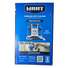 HART HPSP25B 20V Cordless Spot Cleaner Kit 4Ah Battery Charger
