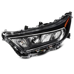 Left Headlight Assembly 2019-2021 Toyota RAV4 Bezel LED ChromeHousing Clear Lens