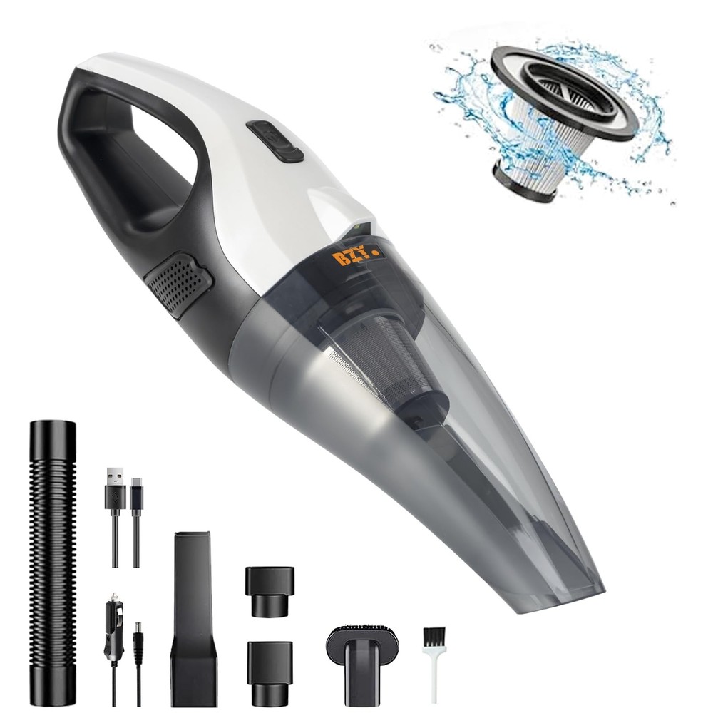 BZY Handheld Vacuum Cleaner Cordless Rechargeable 17500Pa Strong Suction Smal…