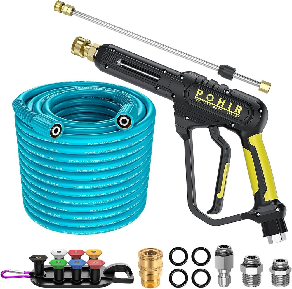 POHIR 3600PSI Pressure Gun With 50FT Hose, Washer with Hose