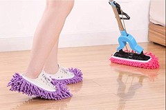 Tamicy Mop Slippers Shoes 5 Pairs average size, Green pink blue orange purple