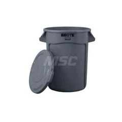 Rubbermaid FG263100GRAY Round Lid fits 32 Gal Round BRUTE Trash Can