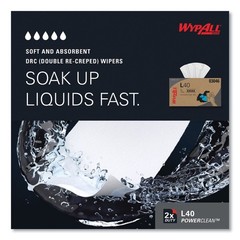 WypAll 03046 10.8 in. x 10 in. POP-UP Box L40 Towels – White (810/Carton) New