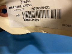 Tennant 768566 HARNESS, BRUSH | SN: 000000 – 003706 Ten 830-II