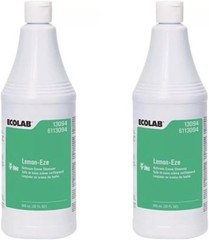 ECOLAB Lemon-Eze Bathroom Creme Cleanser • 13094 •32floz 2 Pack. FREE SHIPPING