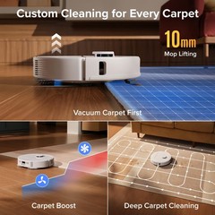 roborock Qrevo S Pro Robot Vacuum and Mop, 18,500Pa Suction, White