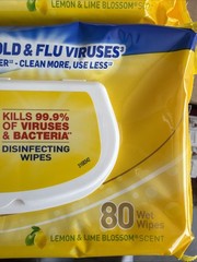 2 Pack LYSOL Disinfecting Wipes – Lemon & Lime Blossom Flatpack 80 Count Each