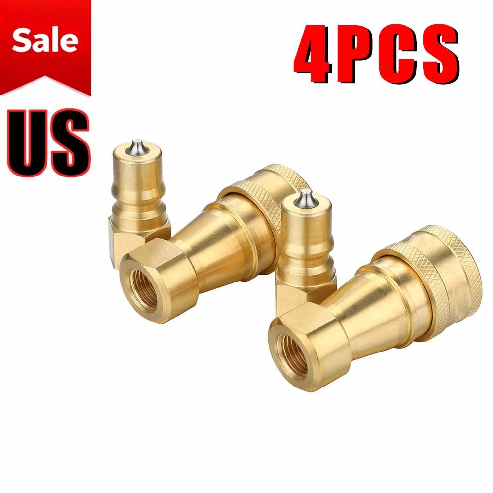 2 Sets 1/4 Inch Brass Quick Disconnect Fit Carpet Cleaning Wand Hose Connector