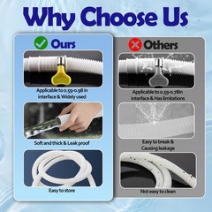 5.25 Ft Universal Dehumidifier Drain Hose Kit White Drainage Hose