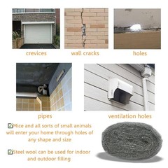 Steel Wool Mice Control, 2 Pack 3″ x10 Ft Hole Filler, Gap Blocker, Barrier, …