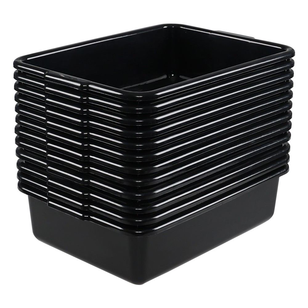 Kekow 13 L Plastic Bus Box/Utility Box, Commercial Wash Basin Tote Box, 12-Pack