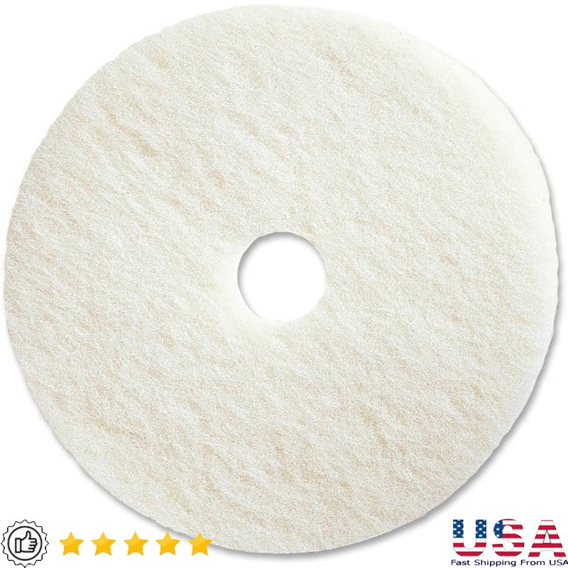 Polishing Floor Pad 20in Diameter Fiber Non-abrasive Flexible Cleaning Pad 5Pack