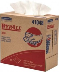 WypAll 82831520/41048 (80 Pop-Up Sheets) White Dry Wipes, 16-3/4″ x 9″ Sheet