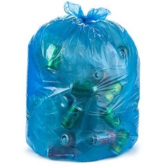 Aluf Plastics Heavy Duty 55 Gallon Blue Trash Bags – Value 50 Pack – 1.5 Mil