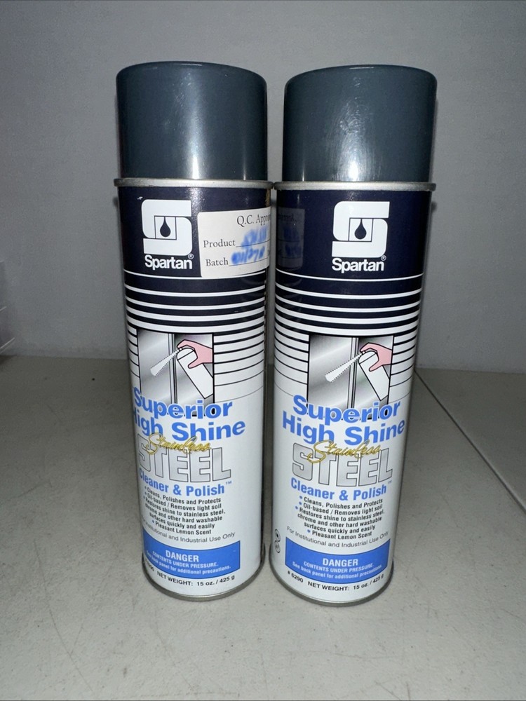 2-Spartan Superior High Shine Steel Polish, 15 Ounce
