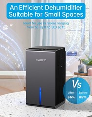 MORFY Dehumidifier, Small Dehumidifier for Bedroom Bathroom RV with Auto Shut…