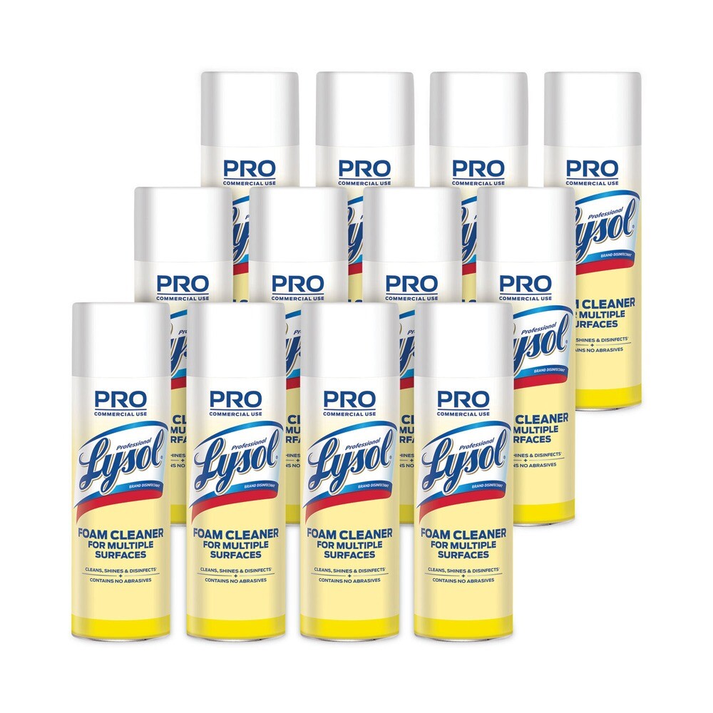 Professional LYSOL Brand 02775CT 24 oz. Aerosol Foam Cleaner (12/Carton) New