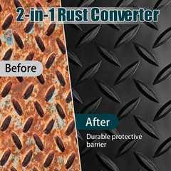 2-in-1 Rust Converter Metal Primer, Black Paint for Metal, Rust Conversion P…