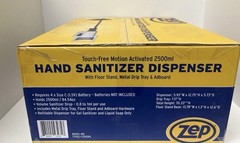 Zep TFHSU-1- 2500PL Touch-Free Motion Hand Dispenser 84.54-oz with Stand-New