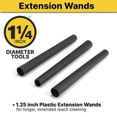 Shop-Vac 9061400 1.25 Inch Diameter Extension Wands, 3-Piece Set, 1.25-Inch