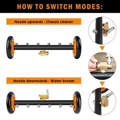Undercarriage Pressure Washer Attachment, Siebwin 16″ 16 Inch, Orange