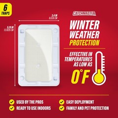 Catchmaster-6 Freeze Resistant Mouse & Insect Glue 6-Pack Cold Weather, White