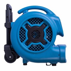 XPOWER P-830H 1 HP Commercial Air Mover Floor Dryer Fan w/ Handle & Wheels