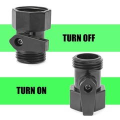 4 Pack 3/4″ Garden Hose Shut Off Valve,1-Way Restricted-Flow 4 Pack, Plastic