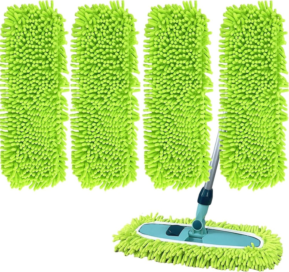 4PCS 14”~16” Microfiber Dust Mop Pads Compatible with Leifheit 55210,Reusable