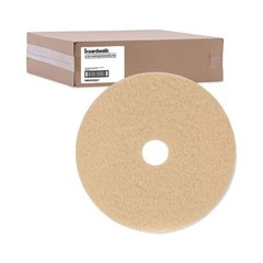 Boardwalk Burnishing Floor Pads, 20″ Diameter, Tan, 5/Carton