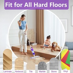 20 Count Disposable for Swiffer Power Mop Pads & 20 Count, Violet