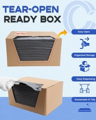 100 Pack 13″x9.8″ Oil Absorbent Mat Pad New Upgrade | Heavy-Duty 9.8×13 Inch