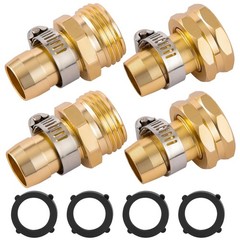 2 Set Garden Hose Repair 2-Set, Fit for 3/4″ or 5/8″ hose(Female & Male)