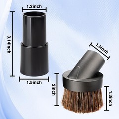 2 Pack Round Dust Brush For Shark Vacuum Attachment with Vacuum Hose Adapter,…