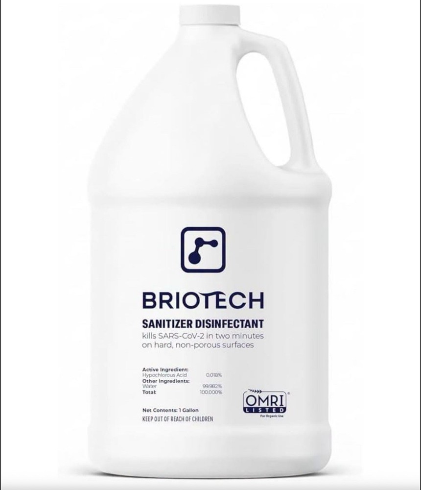 Sanitizer Disinfectant Hypochlorous 1 Gallon BRIOTECH Kill 99.99% Viruses