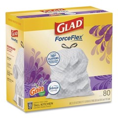 Glad 78902 Kitchen Drawstring Trash Bags – Gain Lavender/White (240/Carton) New