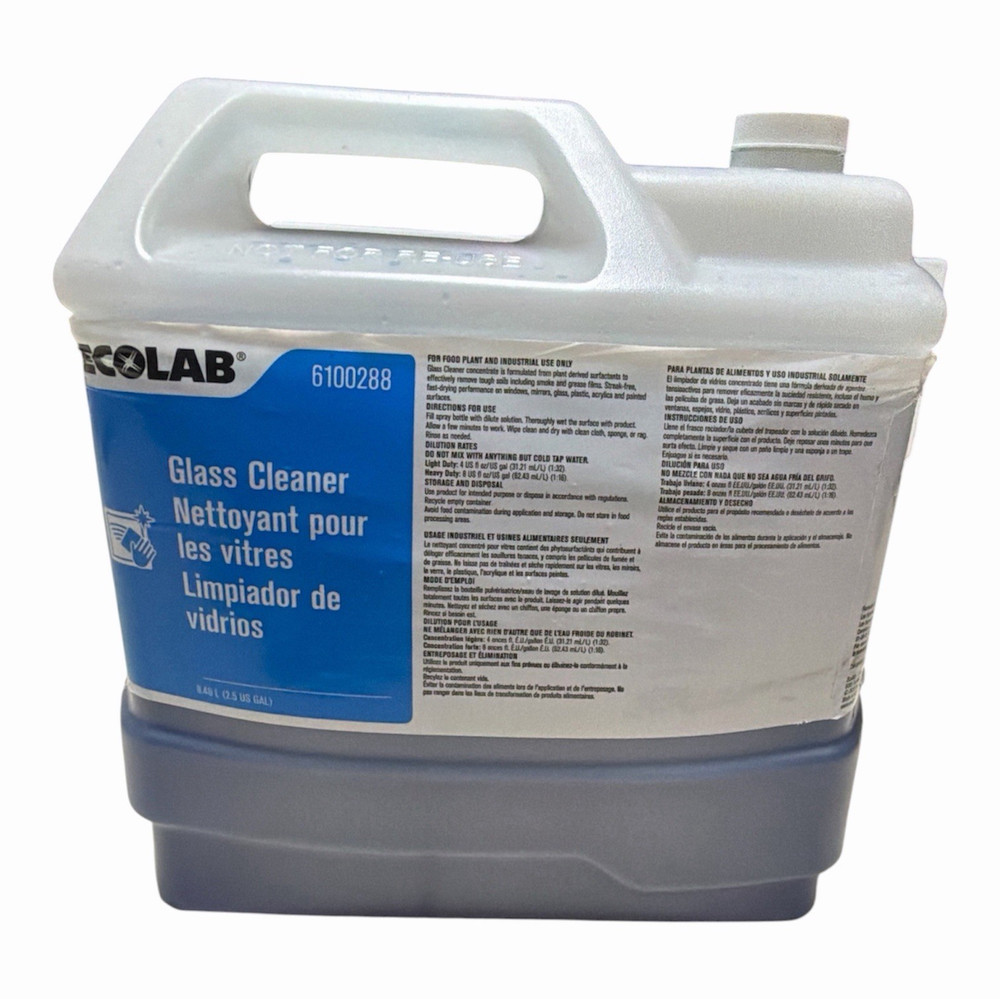 Ecolab Glass Cleaner Liquid 0.5 gal for Glass Surface, MPN 6100288