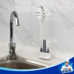 MR.SIGA Water Bottle Brush Cleaning Set with Storage Holder, Cleaning Brushes fo