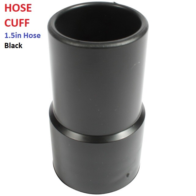 VACUUM HOSE CUFF adapter adaptor connector 1.5″ Black carpet Clean