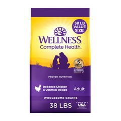 Wellness Complete Health Adult Dry Dog Food Wholesome Grain Kibble Natural