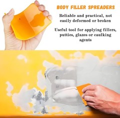 10 Piece Body filler spreader Set 2,3,4, 5, & 6 Inch Automotive Spreaders for Ap